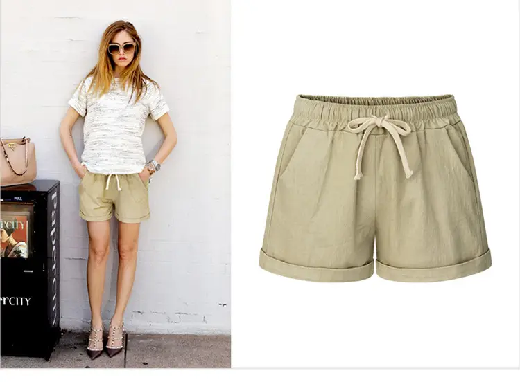 Women's Denim Shorts Imitation Loose Fit Large — feature 1