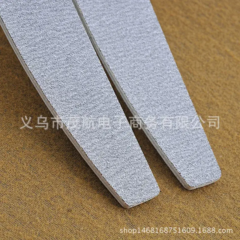 Gray Half Moon Sandpaper Nail File for Trimming - Image 2