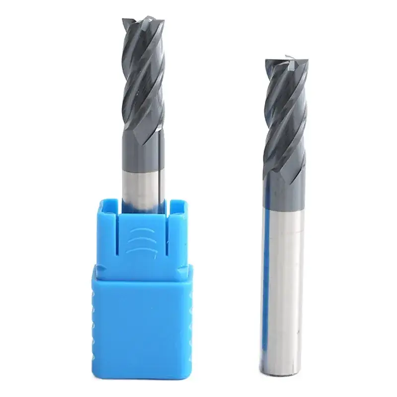 55° Four-Edge Milling Cutter Tungsten Steel Black Coated