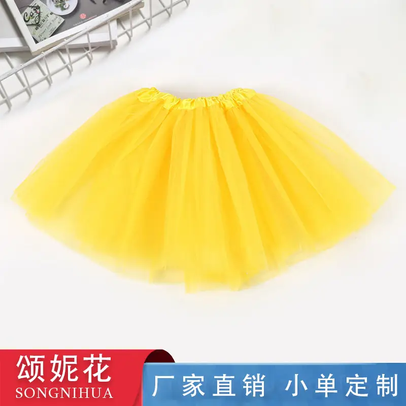 Red Mesh Dance Skirt 3-Layer Elastic Wholesale - Image 10