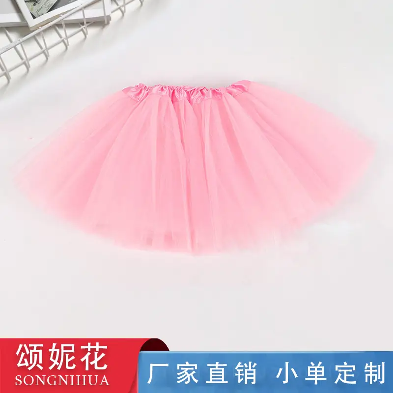 Red Mesh Dance Skirt 3-Layer Elastic Wholesale - Image 4