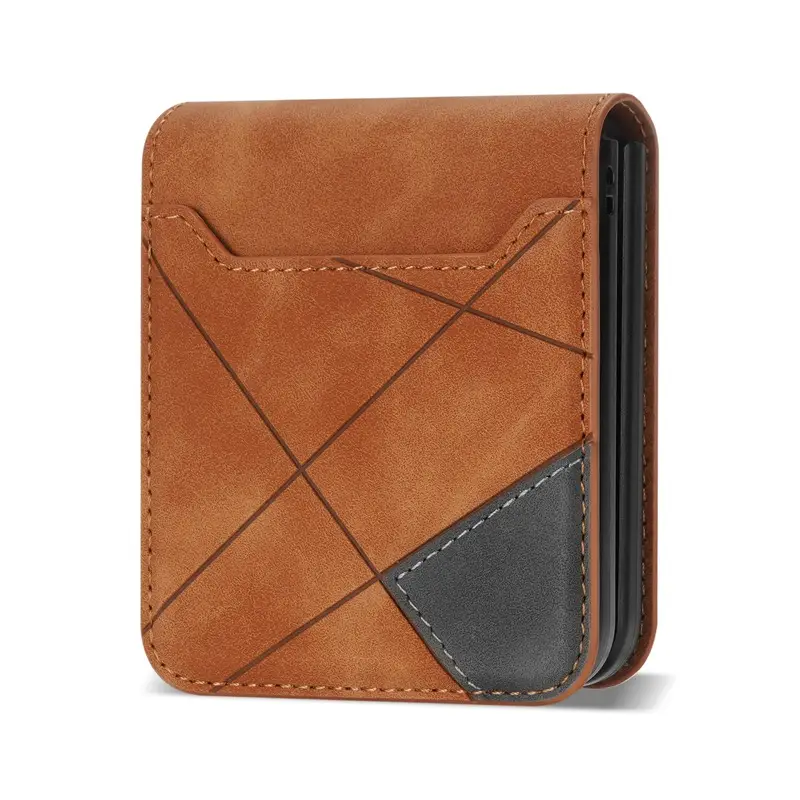 Maroon Foldable Phone Case with Screen & Card Slots - Image 3