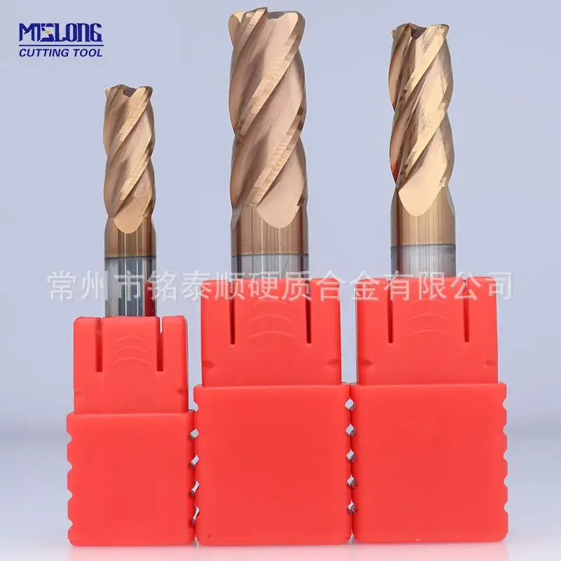 HRC55 Degree Tungsten Steel 4-Blade Round Nose Milling Cutter