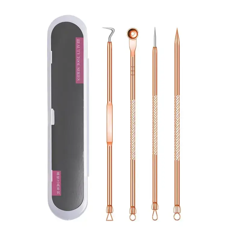 Factory Wholesale Rose Gold Acne Needles 4Pc Set