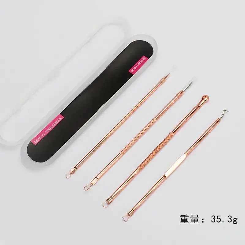 Factory Wholesale Rose Gold Acne Needles 4Pc Set