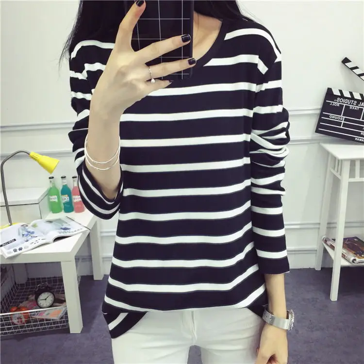 Spring Striped Slim Fit Women's T-Shirt - Image 6