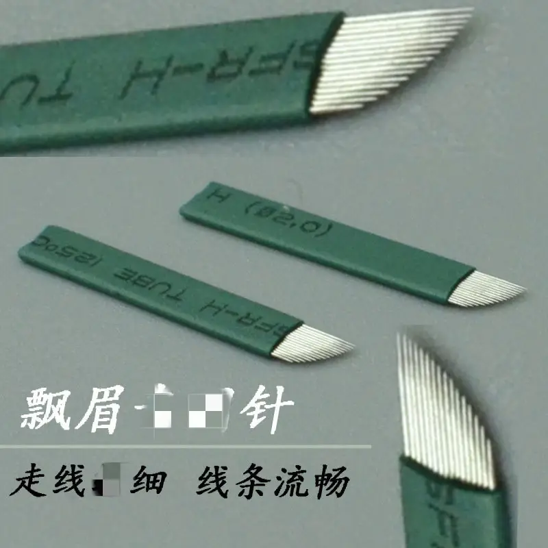 Green Leather Tattoo Needle Blade 14 16 18 Fine Line - Image 2