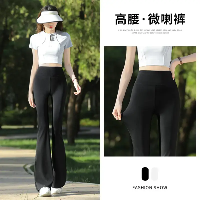 Black Flared Pants for Women 2025 Spring Autumn - Image 3
