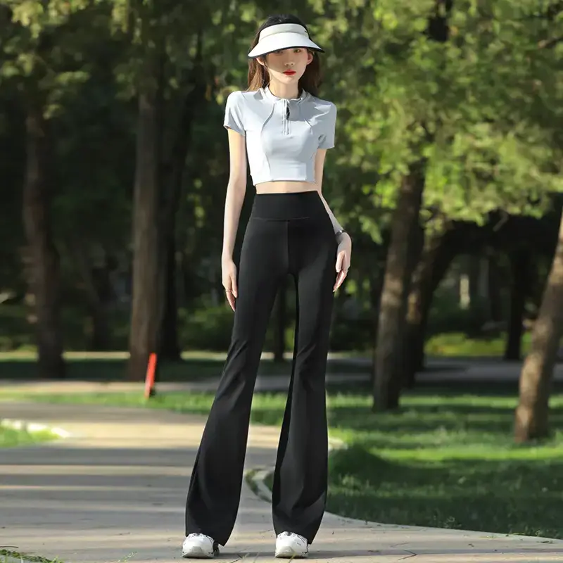 Black Flared Pants for Women 2025 Spring Autumn - Image 5