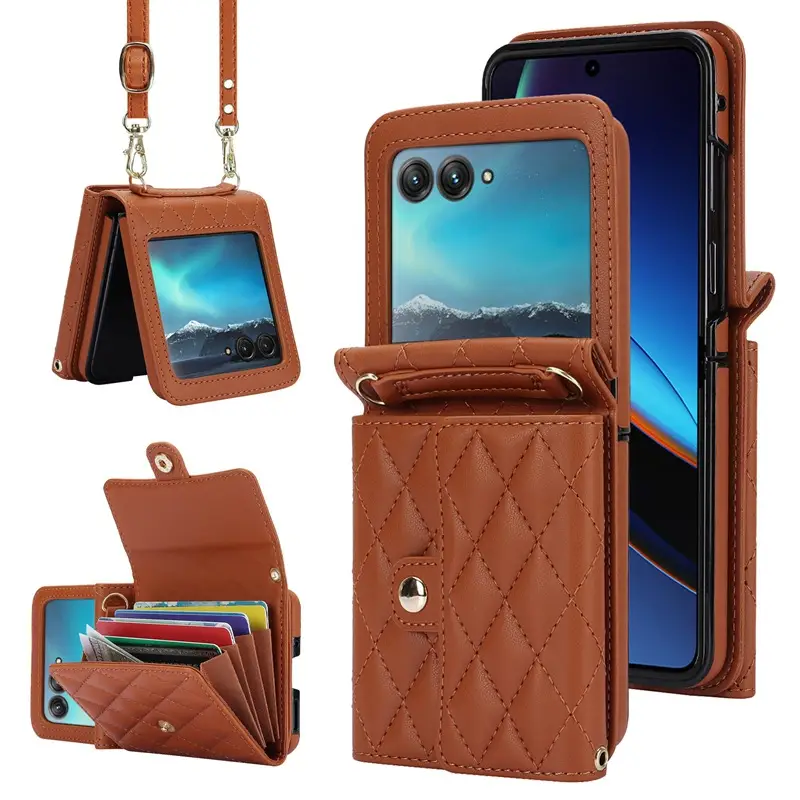 Foldable Leather Phone Case for Moto Razr 60 - Image 5