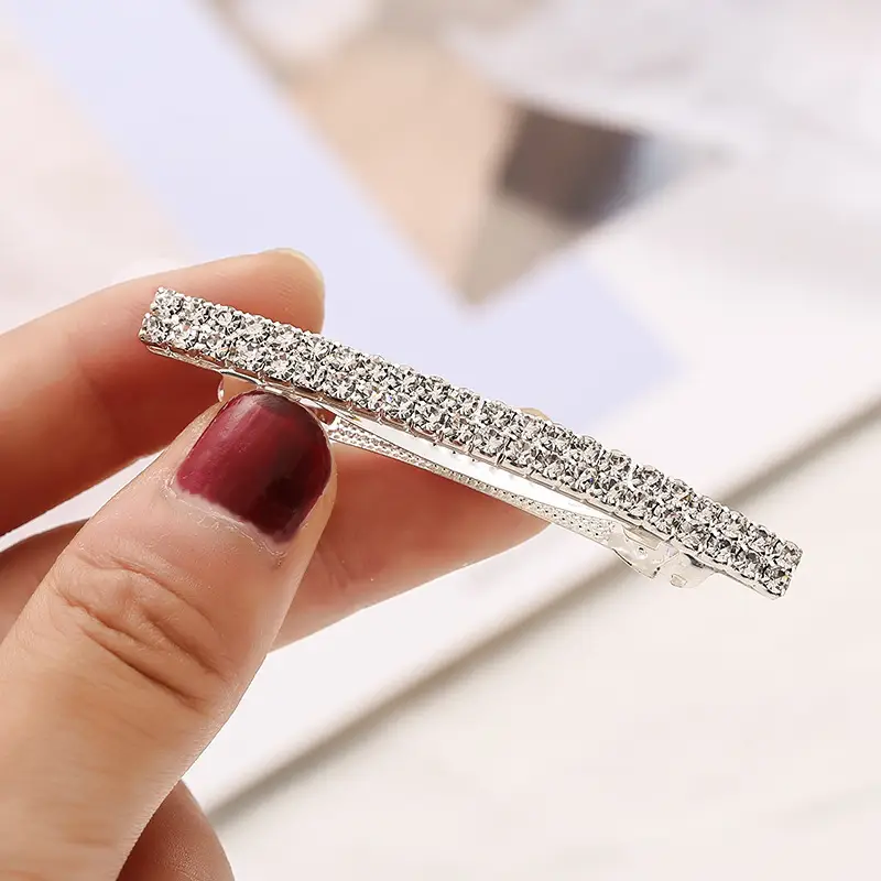 European American Hair Accessories Rhinestone Bow Clips Wholesale - Image 5