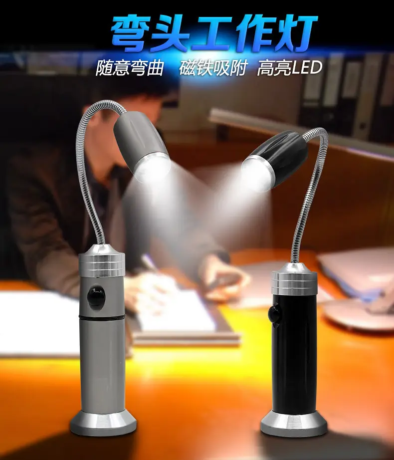 Rechargeable Magnet Rotating Flashlight with Zoom & Magnet — feature 10