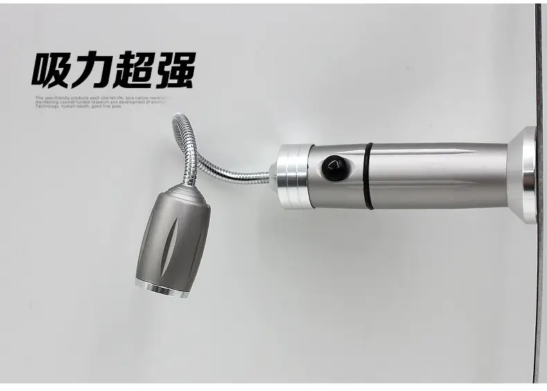 Rechargeable Magnet Rotating Flashlight with Zoom & Magnet — feature 13