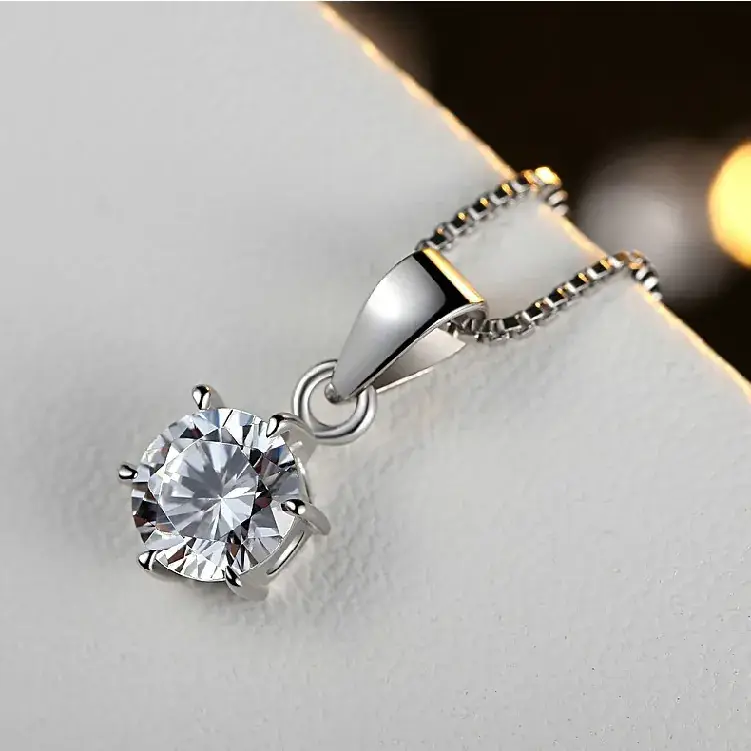 Silver Six Claw Clavicle Necklace for Women - Image 4