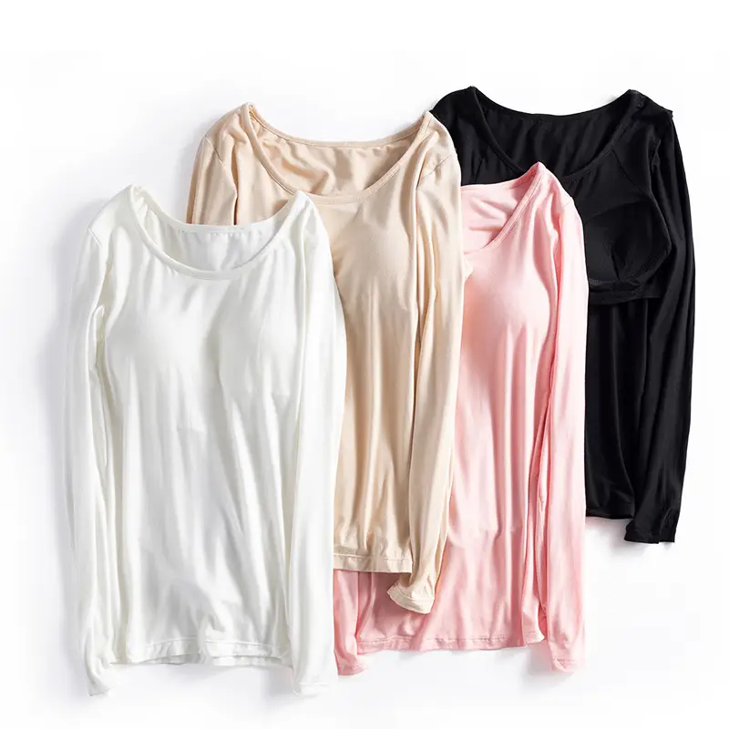 Women's Maroon Slim Fit T-Shirt with Chest Pad - Image 8