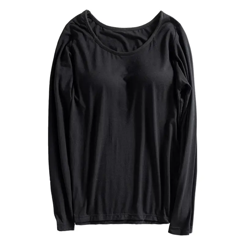 Women's Maroon Slim Fit T-Shirt with Chest Pad