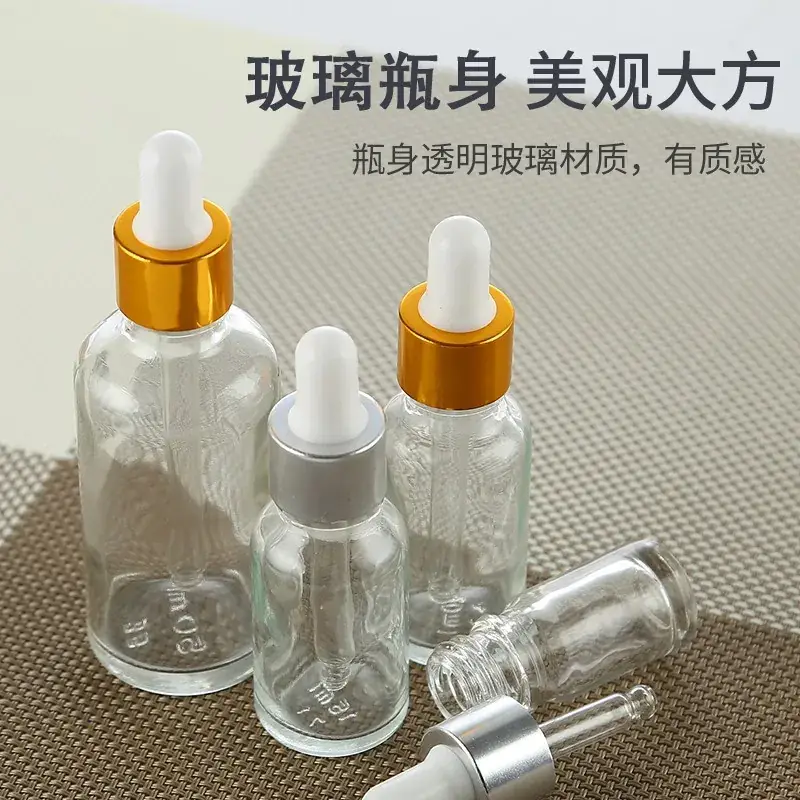 5-100ml Transparent Essential Oil Dropper Bottles - Image 2