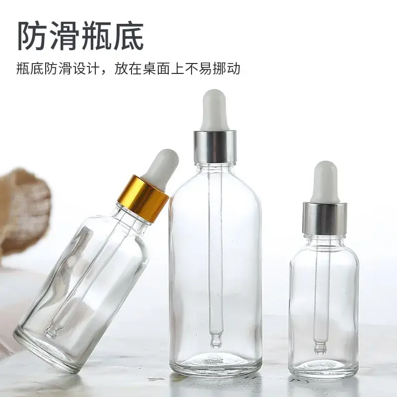 5-100ml Transparent Essential Oil Dropper Bottles - Image 3