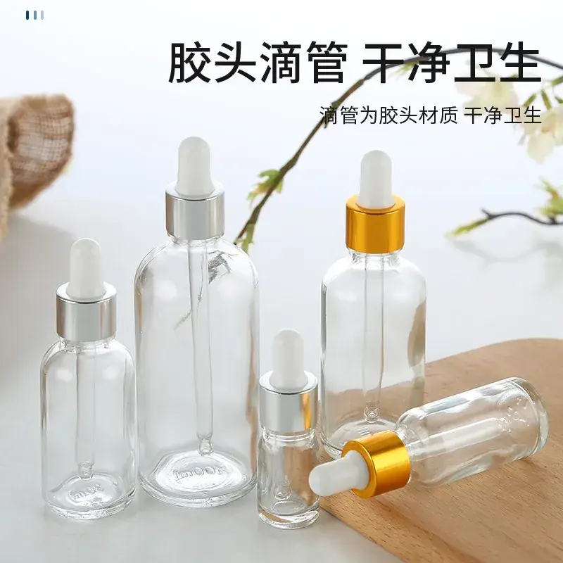 5-100ml Transparent Essential Oil Dropper Bottles - Image 4