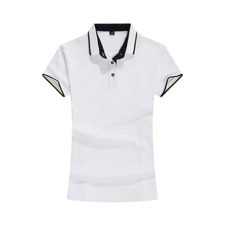 Men Yellow Cotton Polo Shirt with Black Trim - Image 2