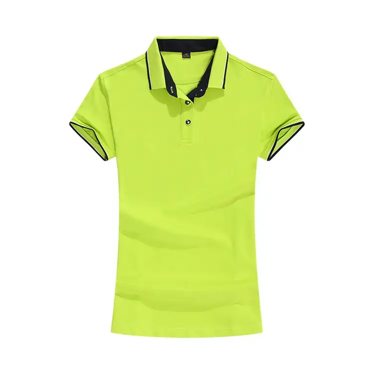 Men Yellow Cotton Polo Shirt with Black Trim - Image 4