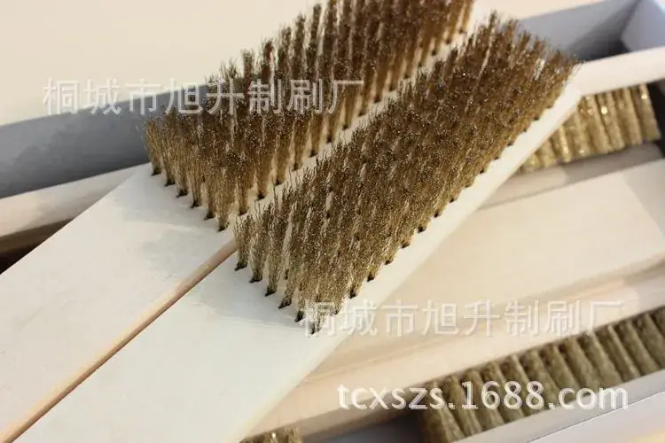 6排镀铜钢丝刷