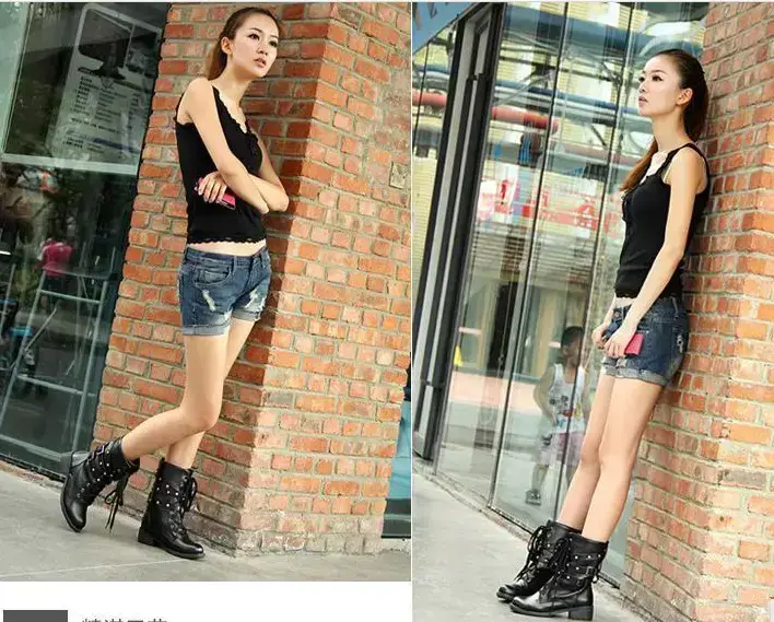 Short Boots Women's Single Boots British Style Shoes 2024 New Spring Autumn Summer Thin Thick-Soled Motorcycle Boots Ins Trbottom — feature 1