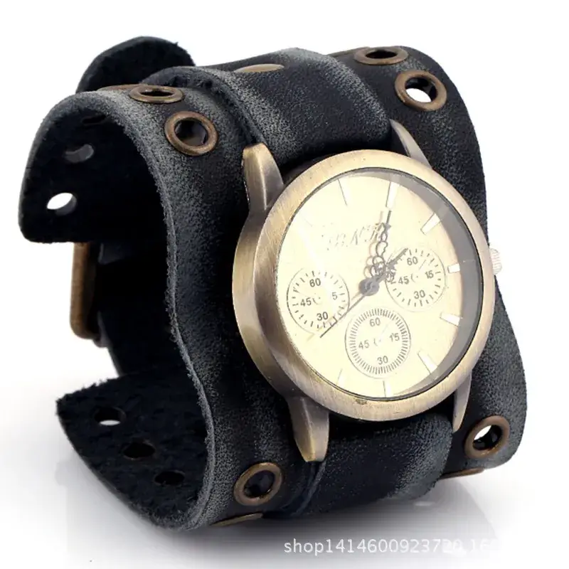 Fake Leather Watch Wide Strap Large Dial 25CM - Image 2