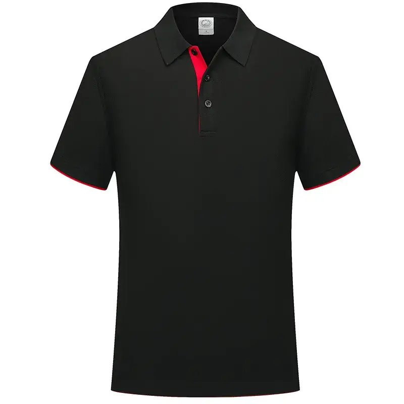 Men Navy Polo Shirt with Yellow Embroidery - Image 6