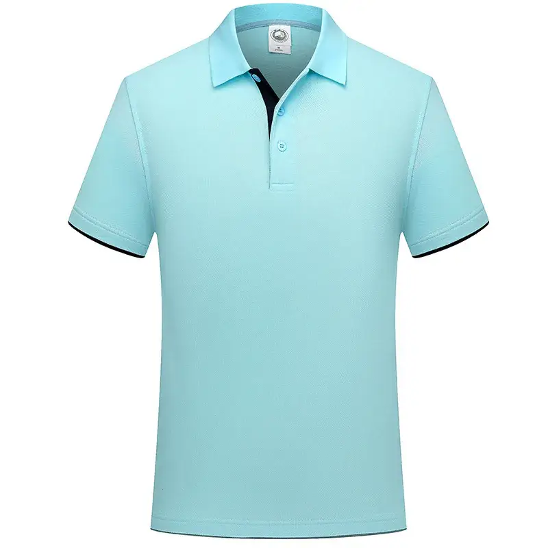 Men Navy Polo Shirt with Yellow Embroidery - Image 8