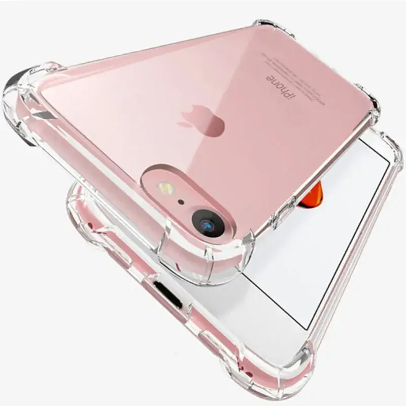 Apple iPhone 7 Plus Clear Silicone Anti-Fall Sleeve - Image 2