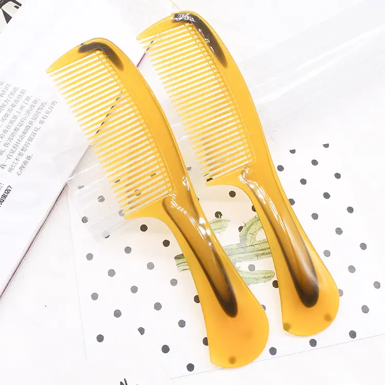 Foldable Hair Comb with Anti-Wear Handle Yellow - Image 2