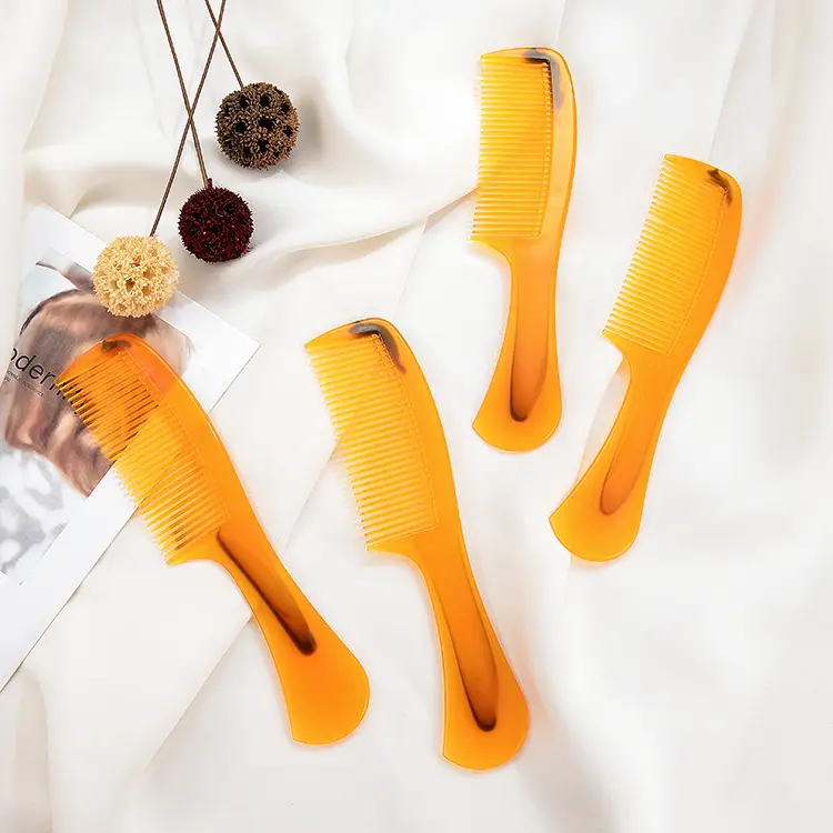 Foldable Hair Comb with Anti-Wear Handle Yellow - Image 3