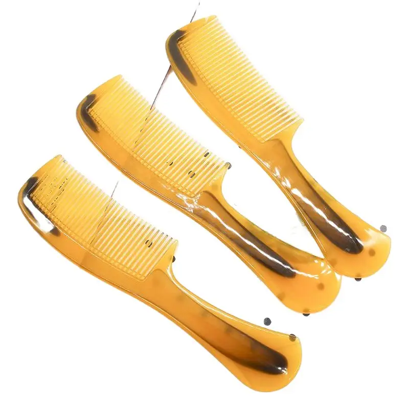 Foldable Hair Comb with Anti-Wear Handle Yellow