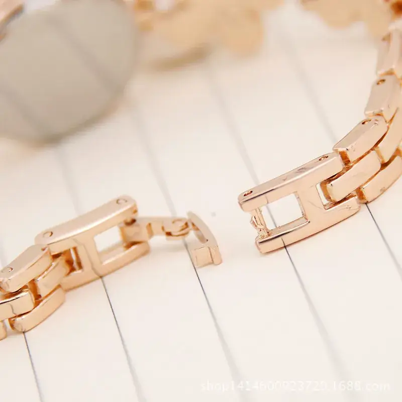 Women Silver Alloy Bracelet Watch Compact Dial - Image 5