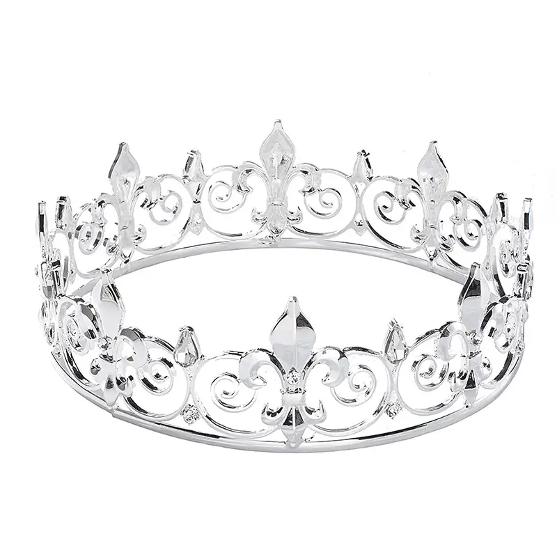 European Baroque Crown Crown with Crystal Accents - Image 7