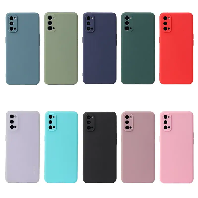 Frosted TPU Silicone Phone Case Black Reno2Z - Image 10