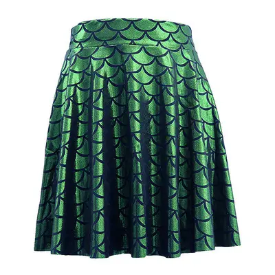 Women's Digital Print Fish Scale Skirt Autumn New