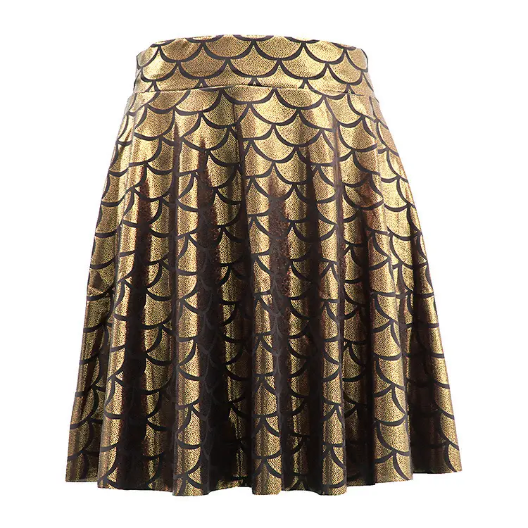 Women's Digital Print Fish Scale Skirt Autumn New