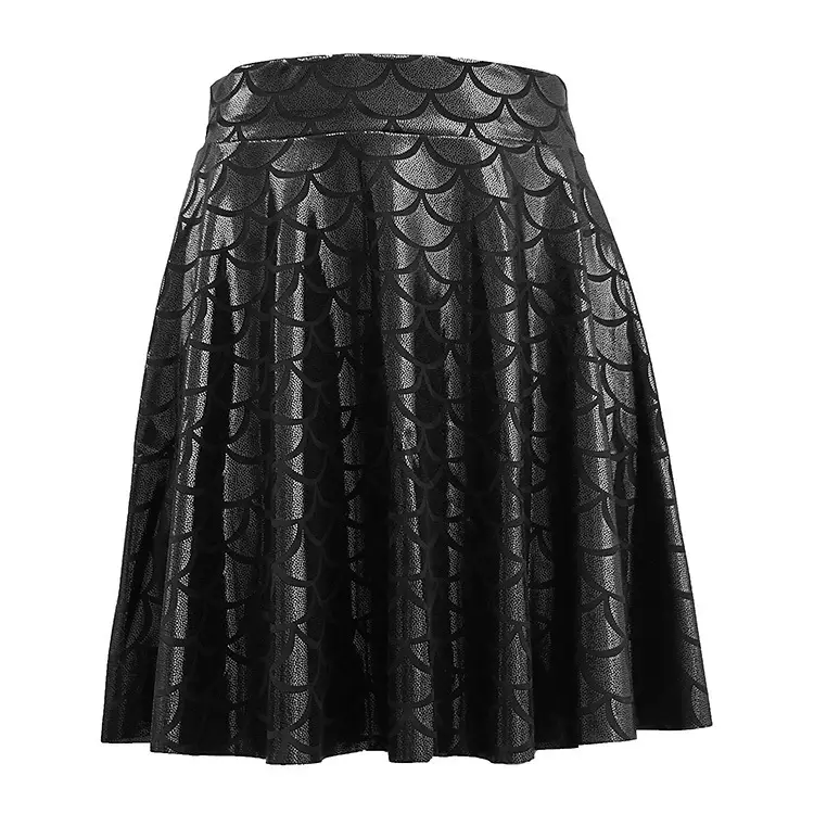 Women's Digital Print Fish Scale Skirt Autumn New