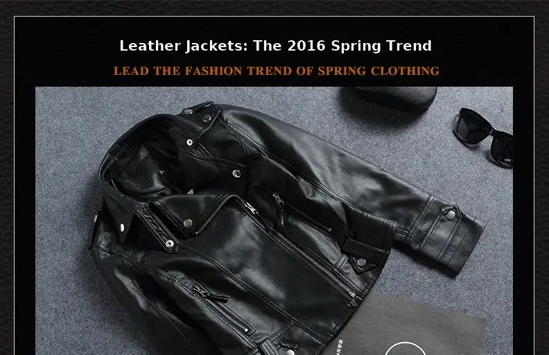 2024 Women's Black Leather Lapel Jacket Slim Fit Biker Clothing — feature 6