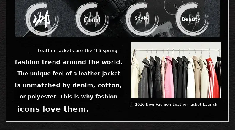 2024 Women's Black Leather Lapel Jacket Slim Fit Biker Clothing — feature 7