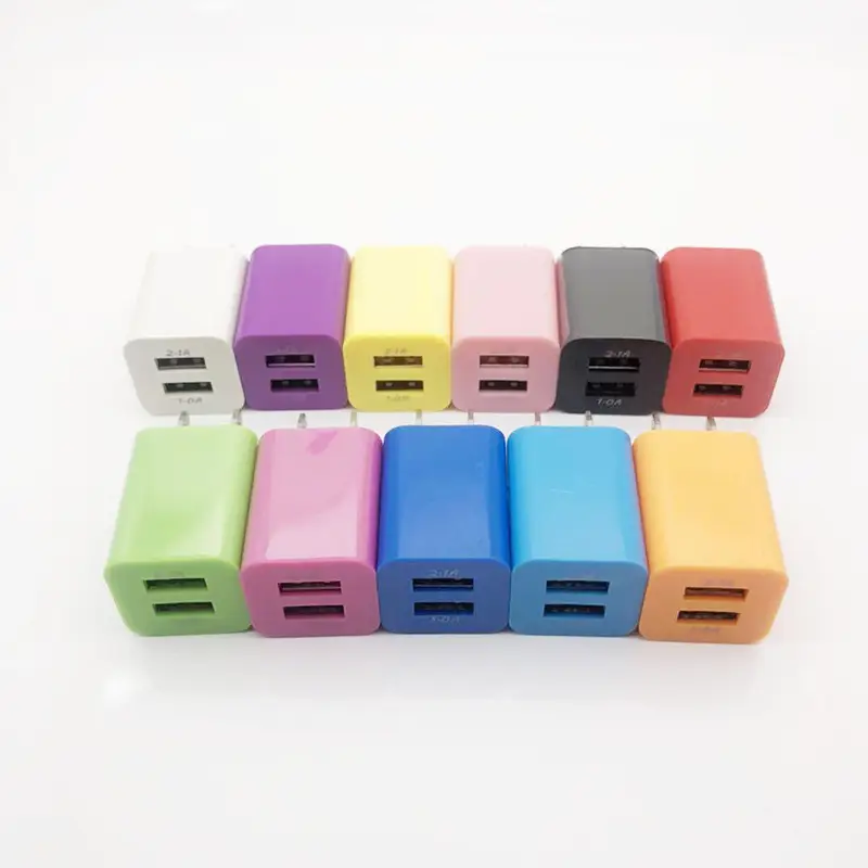 Double USB Charger for Apple Android 1A US Gauge