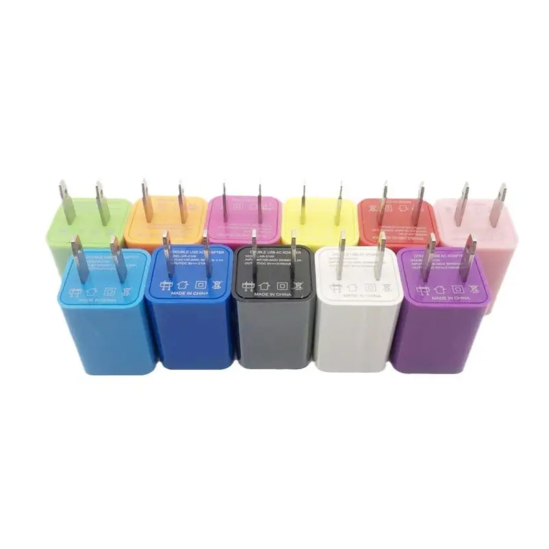 Double USB Charger for Apple Android 1A US Gauge