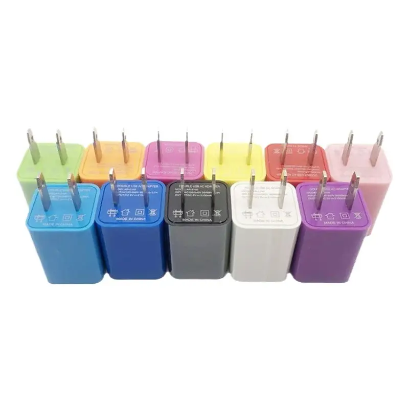Double USB Charger for Apple Android 1A US Gauge