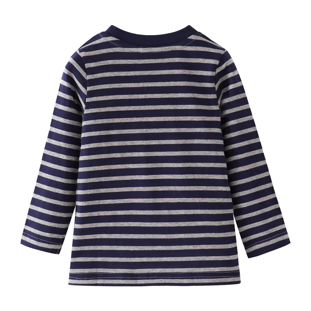 Autumn Striped Long Sleeve T-Shirt for Boys - Image 2