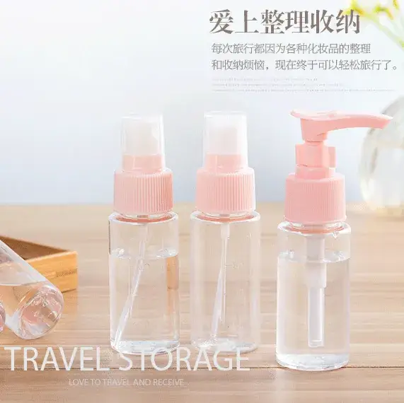 Portable Travel Cosmetic Bottle Set Pink Spray Bottle - Image 2