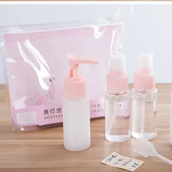 Portable Travel Cosmetic Bottle Set Pink Spray Bottle - Image 4