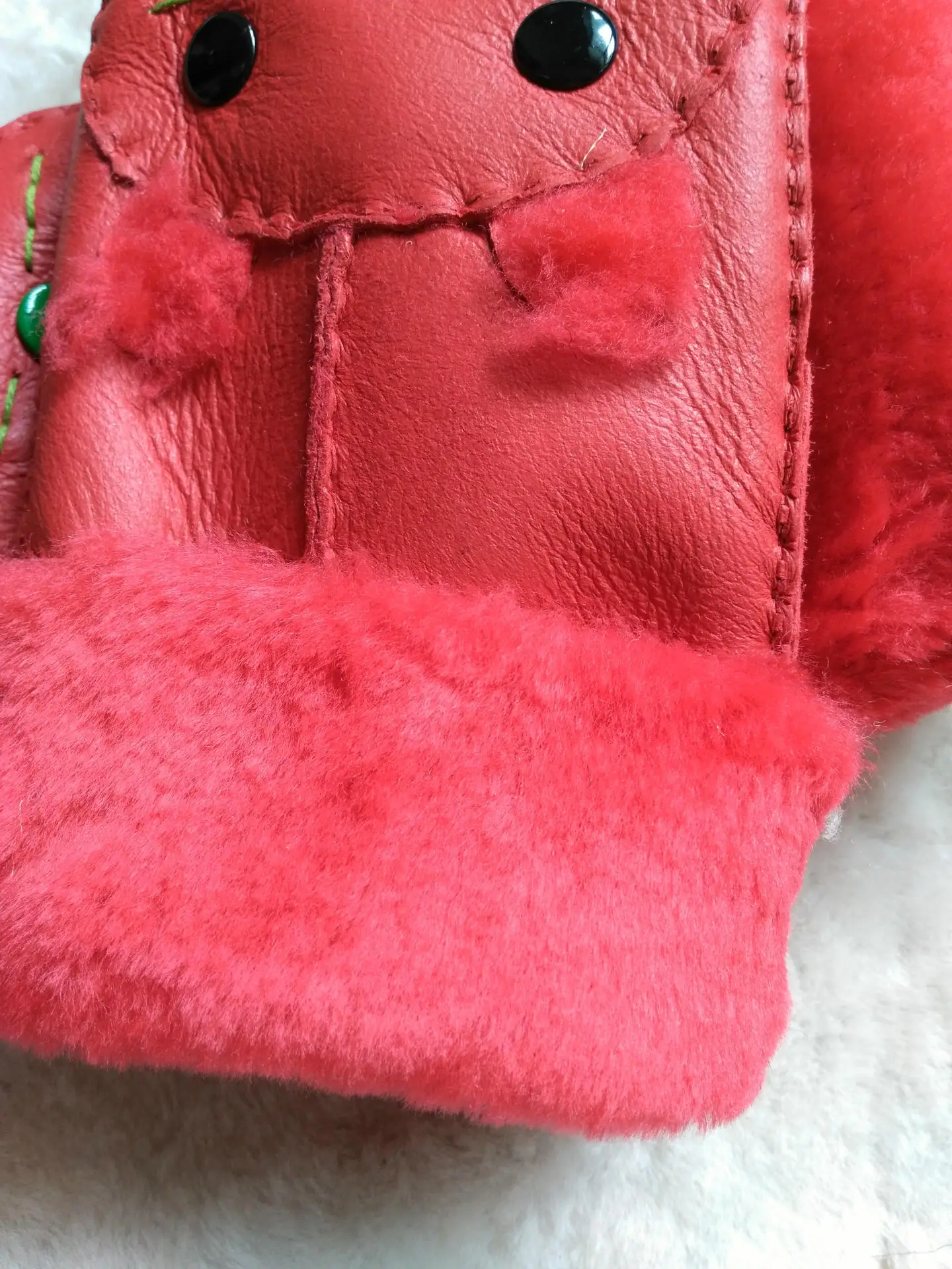 Factory Wholesale Kids Wool Fur Gloves Pink Winter Snow Skiing Warm — feature 10