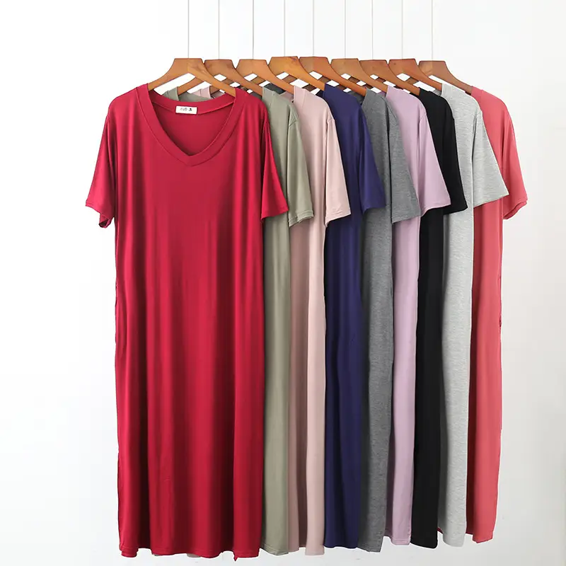 Black Korean Style V Neck Cotton Dress Large - Image 9